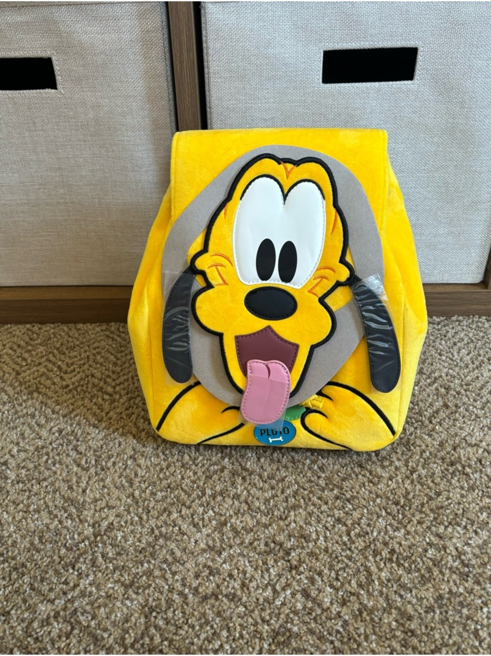 Disney Pluto Plush Character Backpack - Bright Yellow